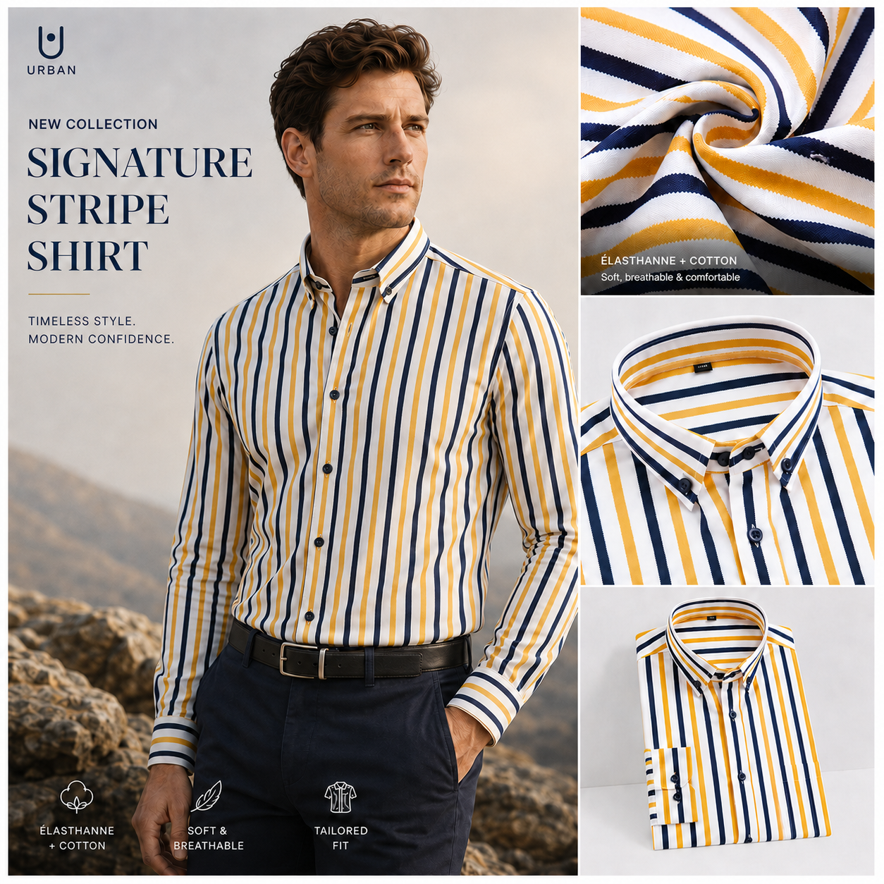 Chemise rayée Safran
